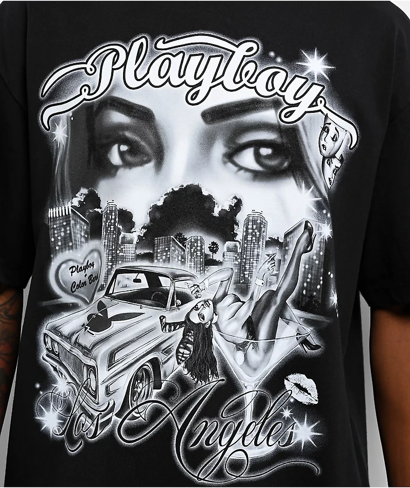 Color Bars x Playboy LA Black T-Shirt