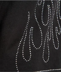 Color Bars x Playboy Rhinestone Flames Black T-Shirt