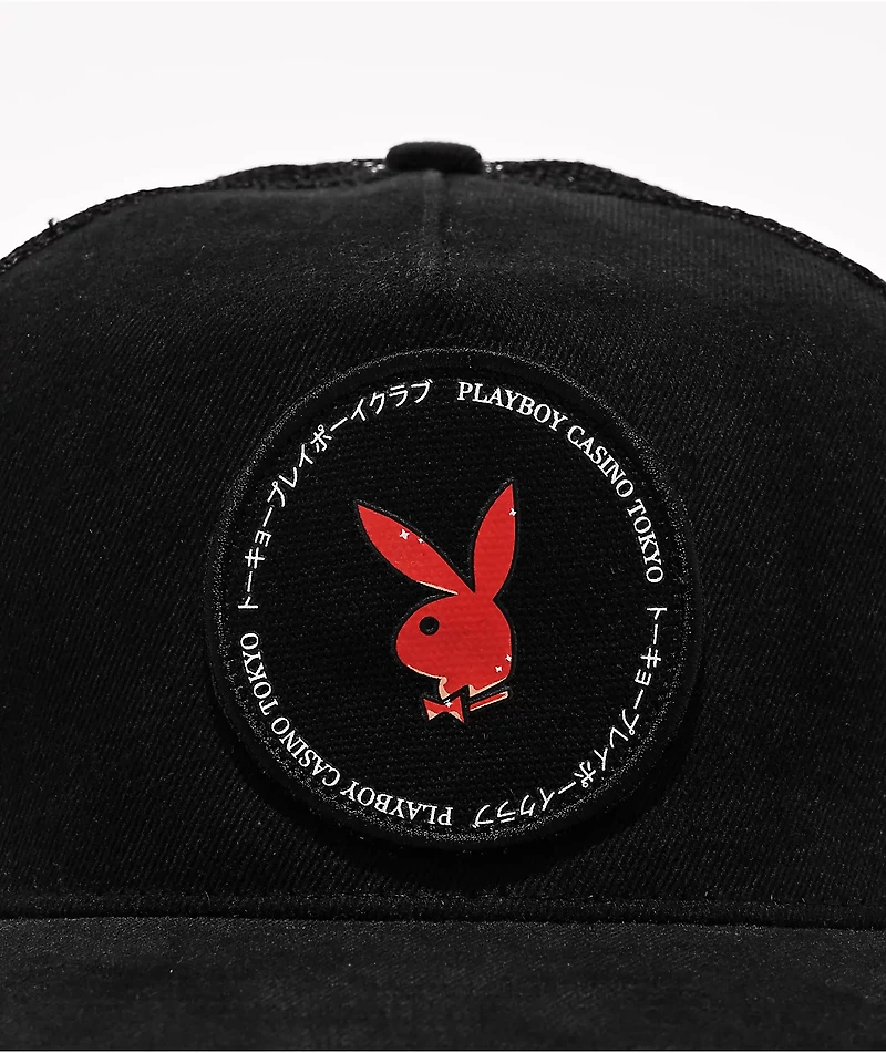 Color Bars x Playboy Tokyo Black Trucker Hat