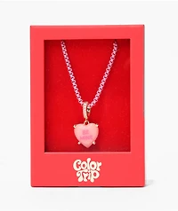 Color Trip Candy Heart Pink Necklace