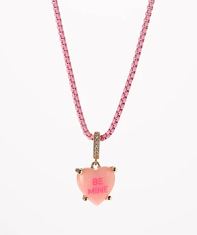 Color Trip Candy Heart Pink Necklace