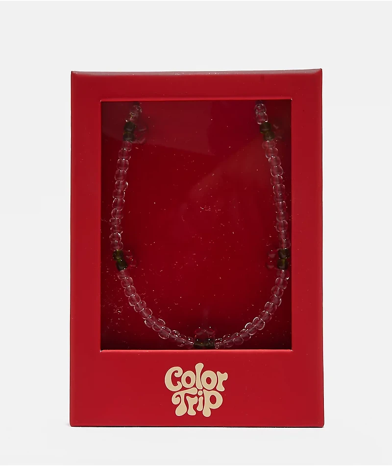 Color Trip Cherry Bead Choker Necklace