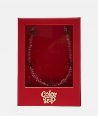 Color Trip Cherry Bead Choker Necklace