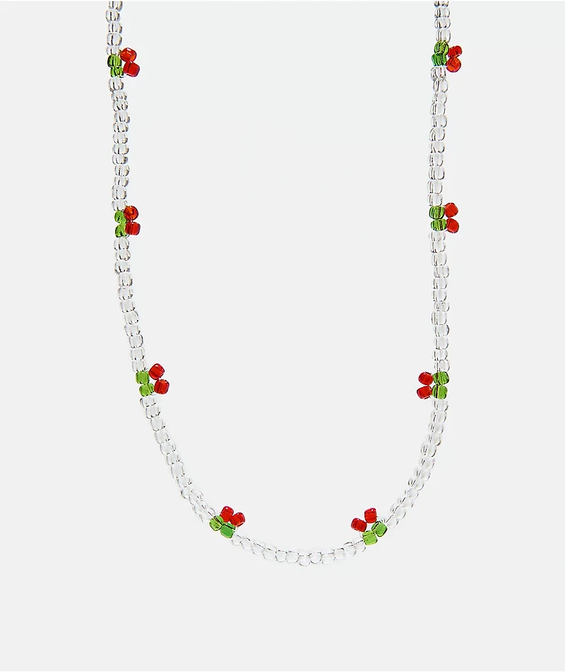Color Trip Cherry Bead Choker Necklace