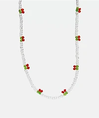 Color Trip Cherry Bead Choker Necklace