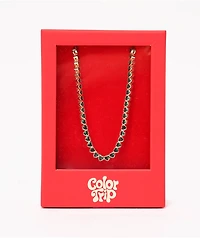 Color Trip Emerald Heart Tennis Choker