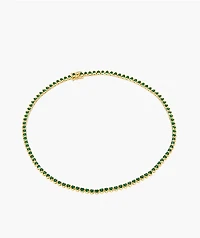 Color Trip Emerald Heart Tennis Choker