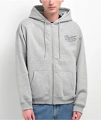 Coney Island Picnic 8 Ball Grey Zip Hoodie