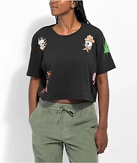 Coney Island Picnic Born To Win Black Crop T-Shirt