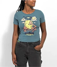 Coney Island Picnic Calm Baby Blue Crop T-Shirt