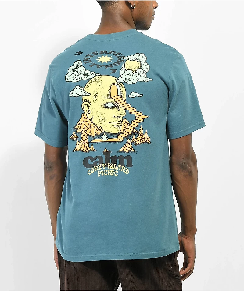 Coney Island Picnic Calm Your Mind Green T-Shirt