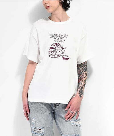 Coney Island Picnic Dream Job White Boyfriend T-Shirt