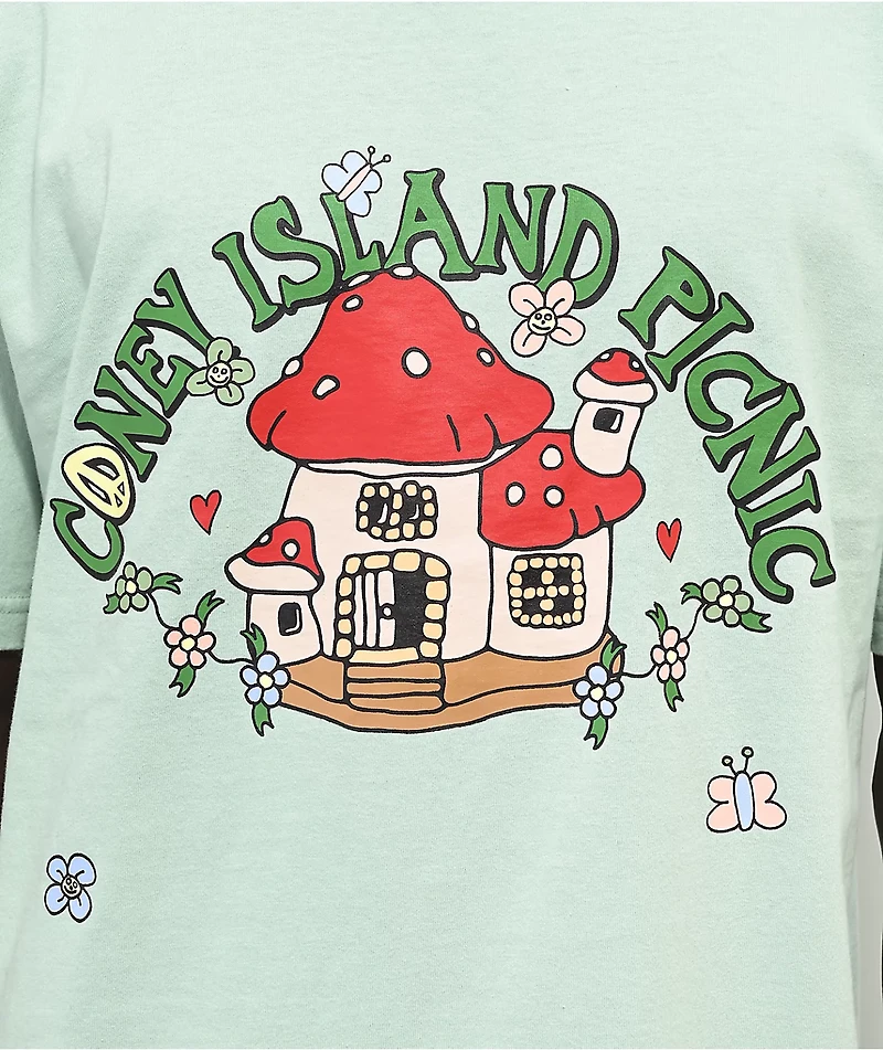 Coney Island Picnic Home Sweet Green T-Shirt