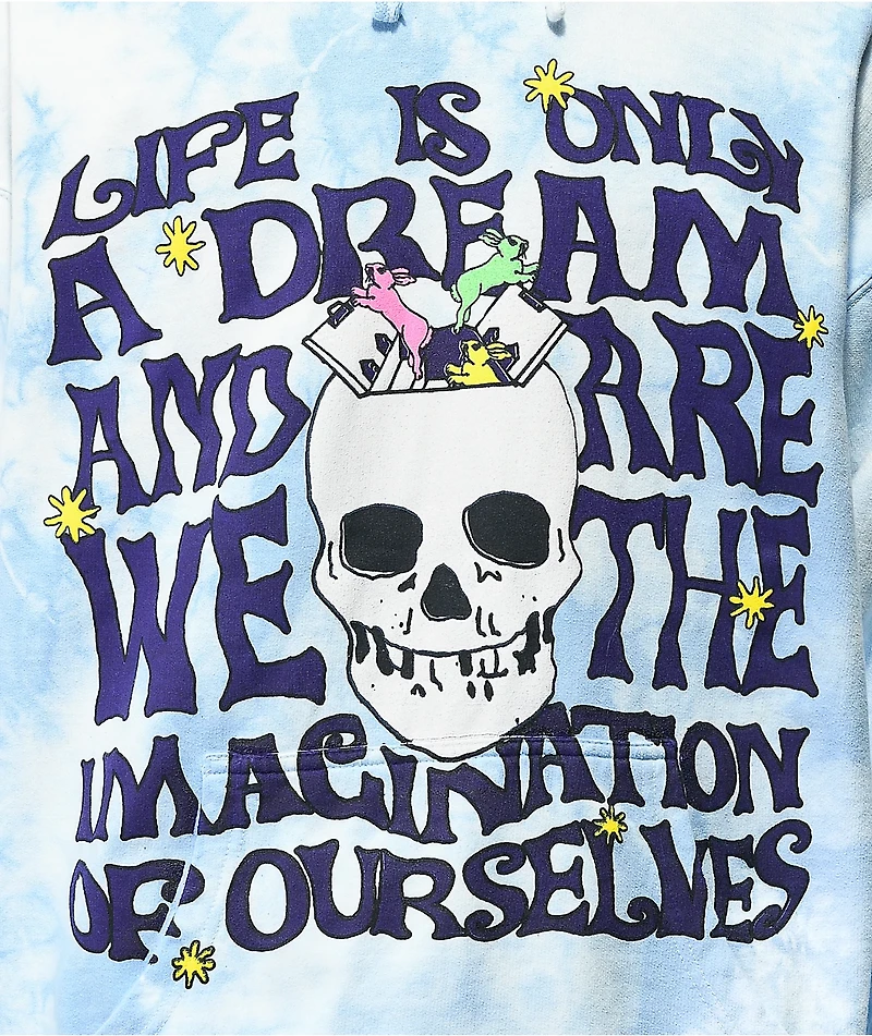 Coney Island Picnic Life Is A Dream Blue Tie Dye Hoodie