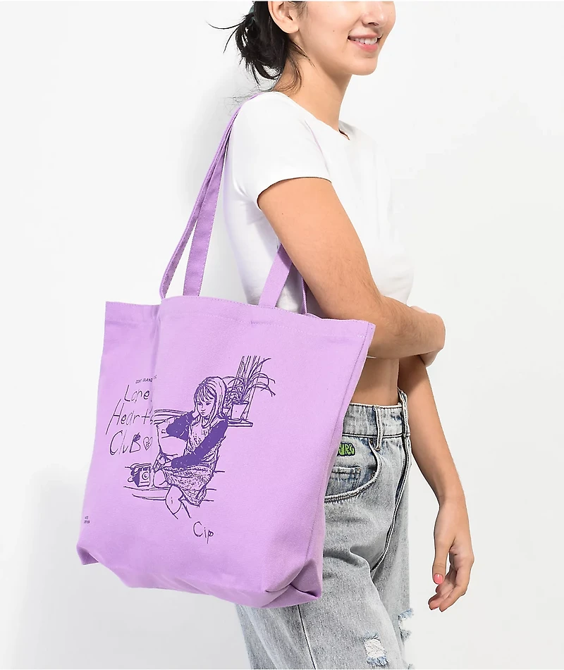 Coney Island Picnic Lonely Hearts Purple Tote Bag