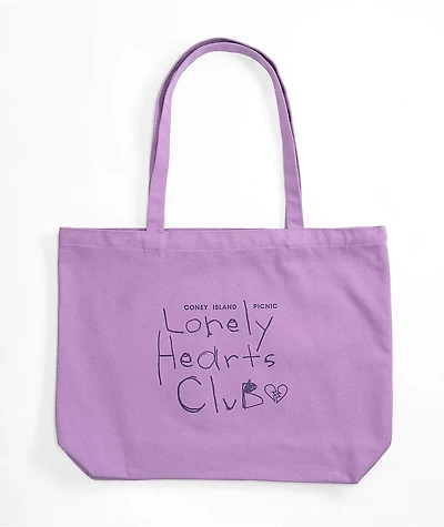 Coney Island Picnic Lonely Hearts Purple Tote Bag