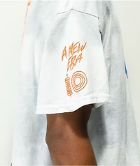 Coney Island Picnic Look Up Grey & White Tie Dye T-Shirt