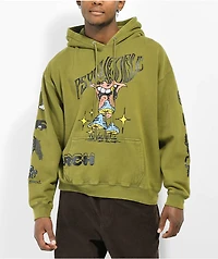 Coney Island Picnic Psychedelic Olive Green Hoodie