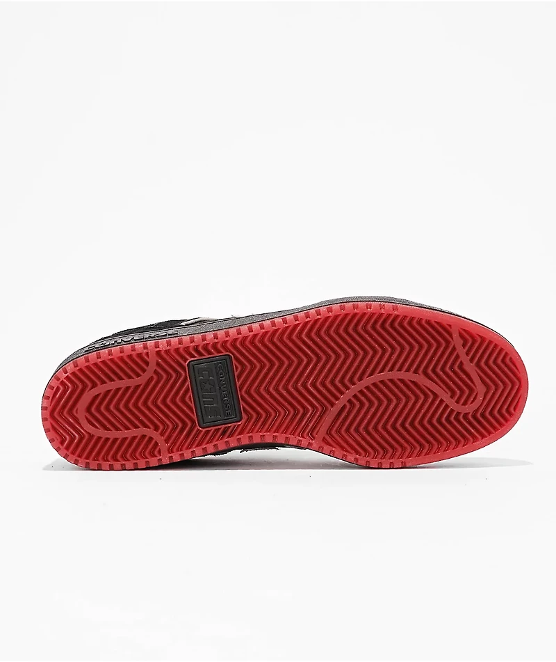 Converse AS-1 Pro Black, Silver & Red Skate Shoes
