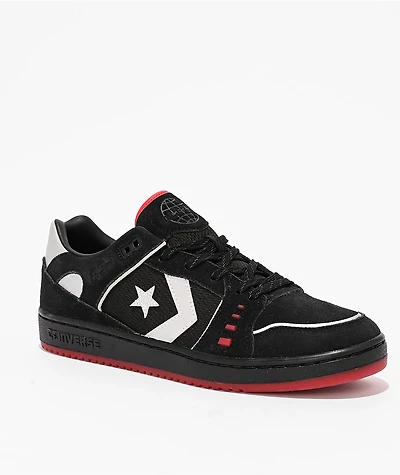 Converse AS-1 Pro Black, Silver & Red Skate Shoes