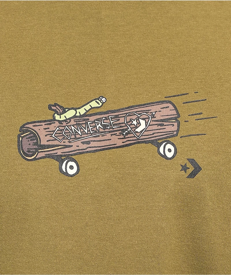 Converse All Star Elevated Graphic Olive Green T-Shirt