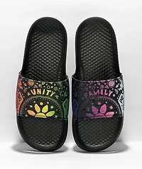 Converse All Star Pride Black & Purple Slide Sandals
