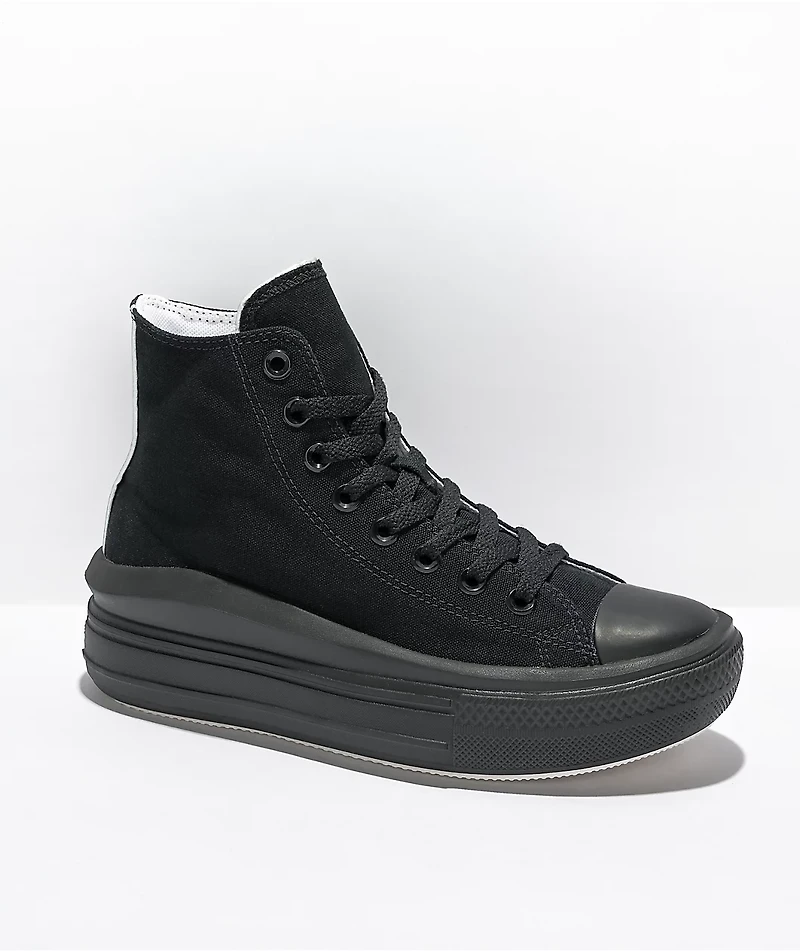 Converse CTAS Move Hi-Top All Black Platform Shoes