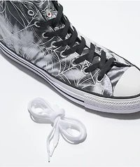 Converse CTAS Pro Black & White Spider Tie Dye High Top Shoes