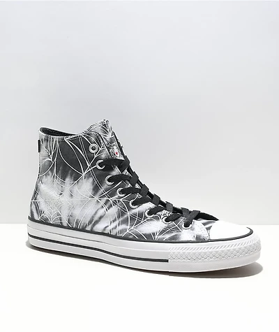 Converse CTAS Pro Black & White Spider Tie Dye High Top Shoes