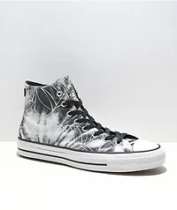 Converse CTAS Pro Black & White Spider Tie Dye High Top Shoes