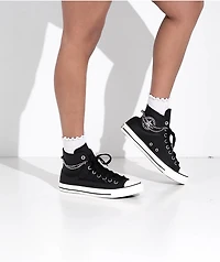 Converse Chains Chuck Taylor All Star Pro Hi Black, Silver & White Skate Shoes