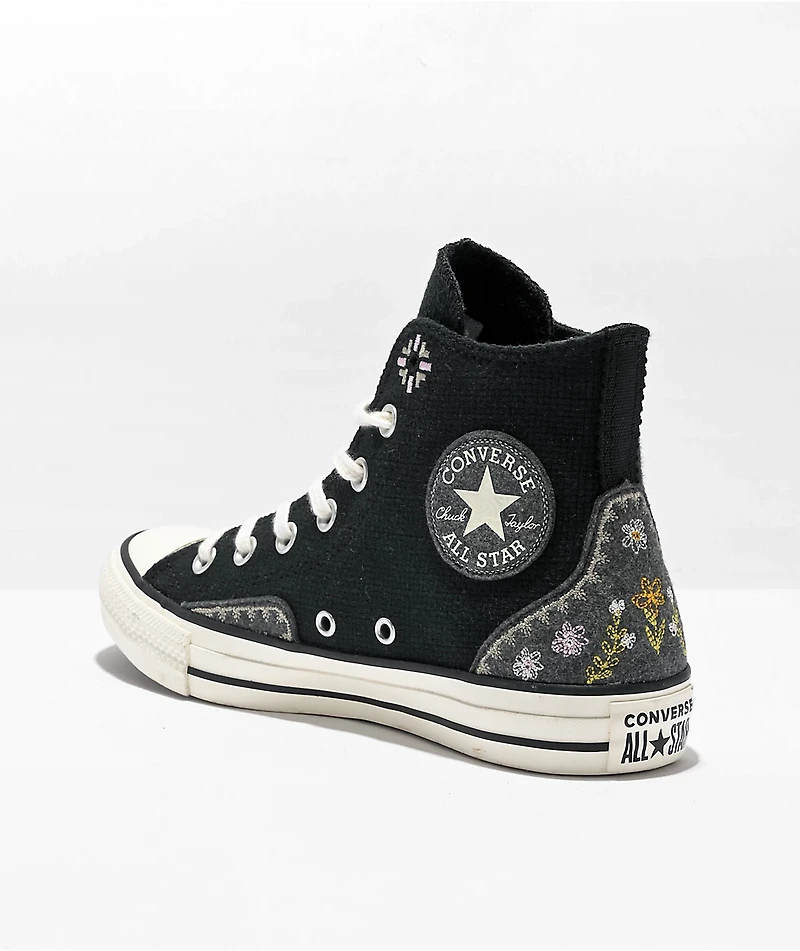 Converse Chuck Taylor All Star Autumn Embroidery Black High Top Shoes