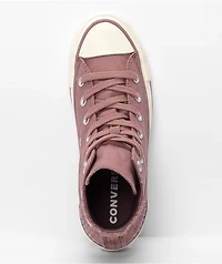 Converse Chuck Taylor All Star Cozy Utility Saddle & Dark Wine High Top Shoes
