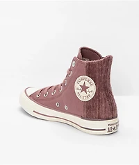 Converse Chuck Taylor All Star Cozy Utility Saddle & Dark Wine High Top Shoes
