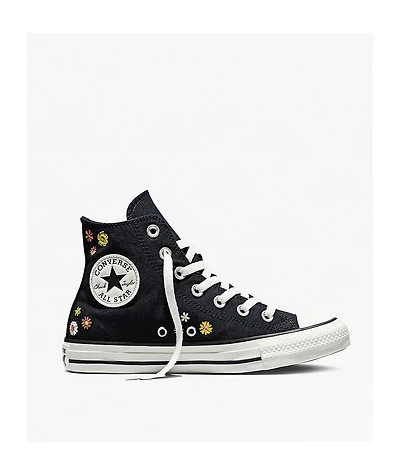 Converse Chuck Taylor All Star Flower Power Black High Top Shoes