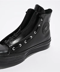 Converse Chuck Taylor All Star Lift Black & Total Eclipse Platform Leather Shoes