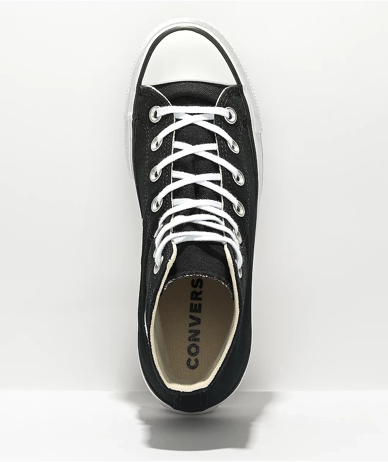 Converse Chuck Taylor All Star Lift Black & White High Top Platform Shoes