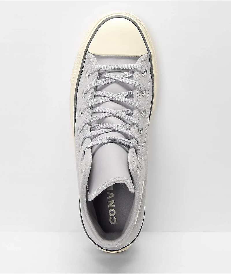 Converse Chuck Taylor All Star Lift Cozy Gravel High Top Platform Shoes