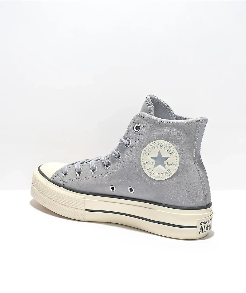 Converse Chuck Taylor All Star Lift Cozy Gravel High Top Platform Shoes
