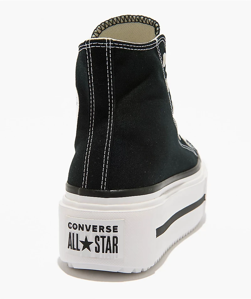 Converse Chuck Taylor All Star Lift Double Stack Black & White Platform Shoes
