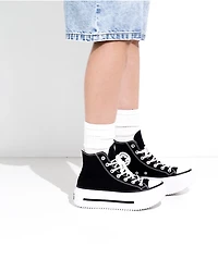 Converse Chuck Taylor All Star Lift Double Stack Black & White Platform Shoes