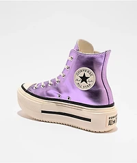 Converse Chuck Taylor All Star Lift Double Stack Purple & White Platform Shoes