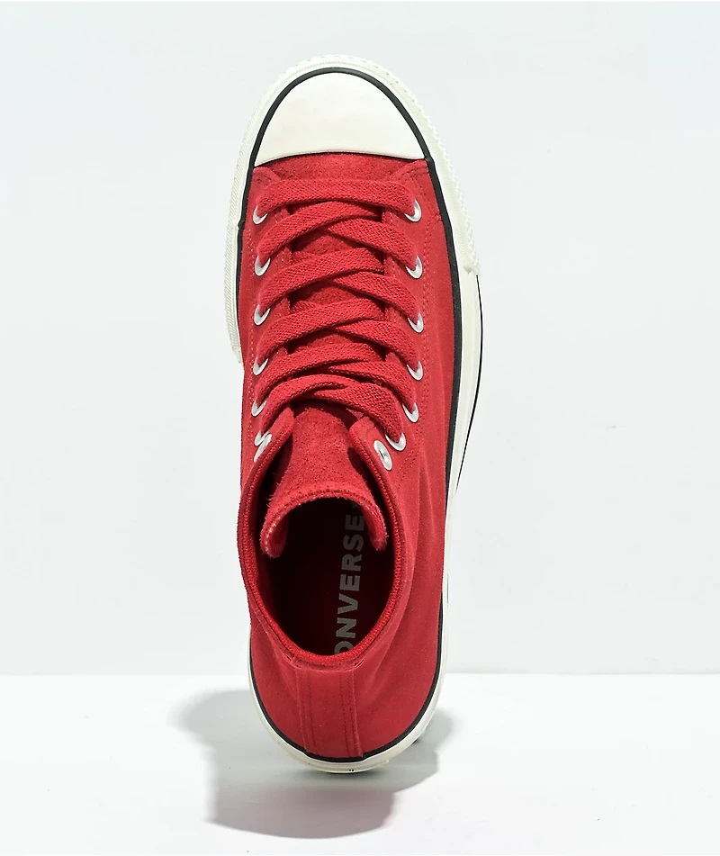 Converse Chuck Taylor All Star Lift Gym Red High Top Platform Shoes