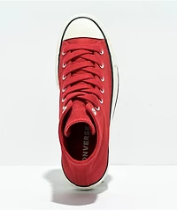 Converse Chuck Taylor All Star Lift Gym Red High Top Platform Shoes