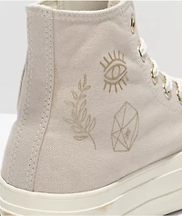 Converse Chuck Taylor All Star Lift Hi Desert Sand Festival Platform Shoes