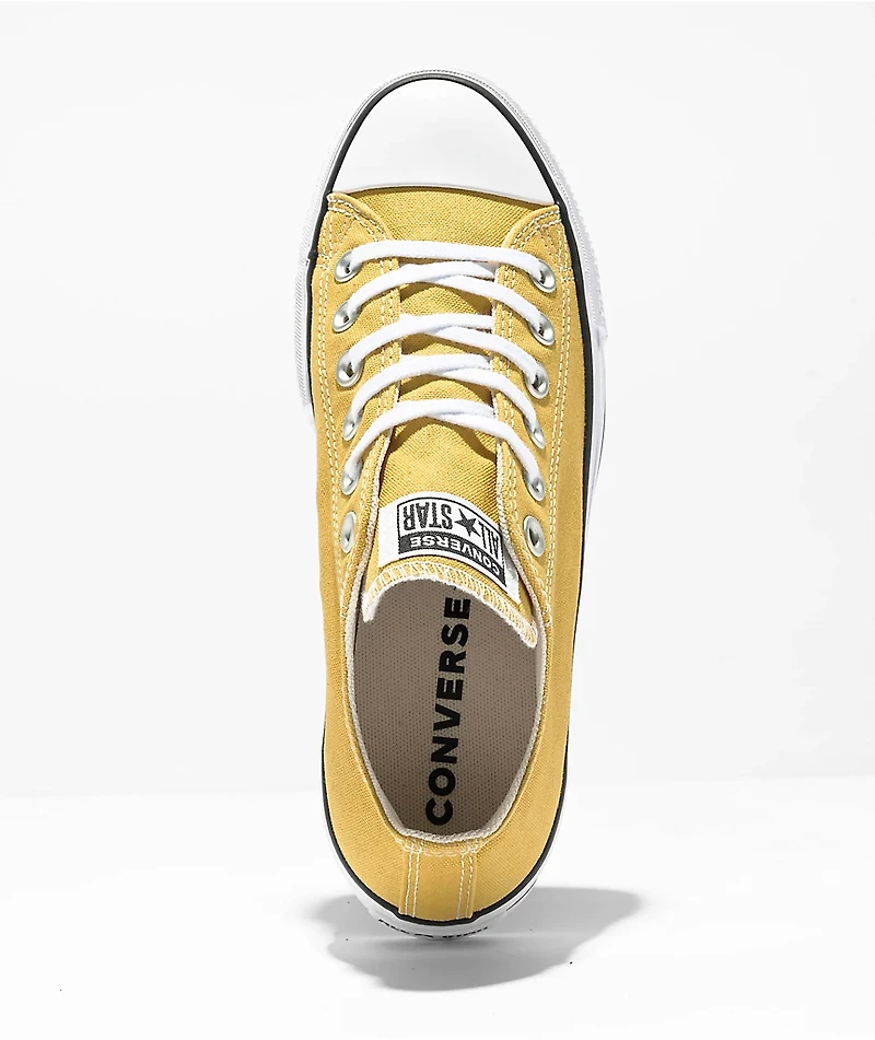 Converse Chuck Taylor All Star Lift Low Thrift Yellow Platform Shoe