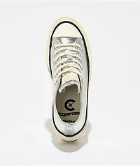 Converse Chuck Taylor All Star Lift Silver & White Platform Shoes