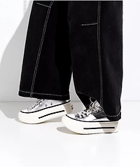 Converse Chuck Taylor All Star Lift Silver & White Platform Shoes