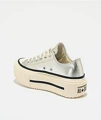 Converse Chuck Taylor All Star Lift Silver & White Platform Shoes