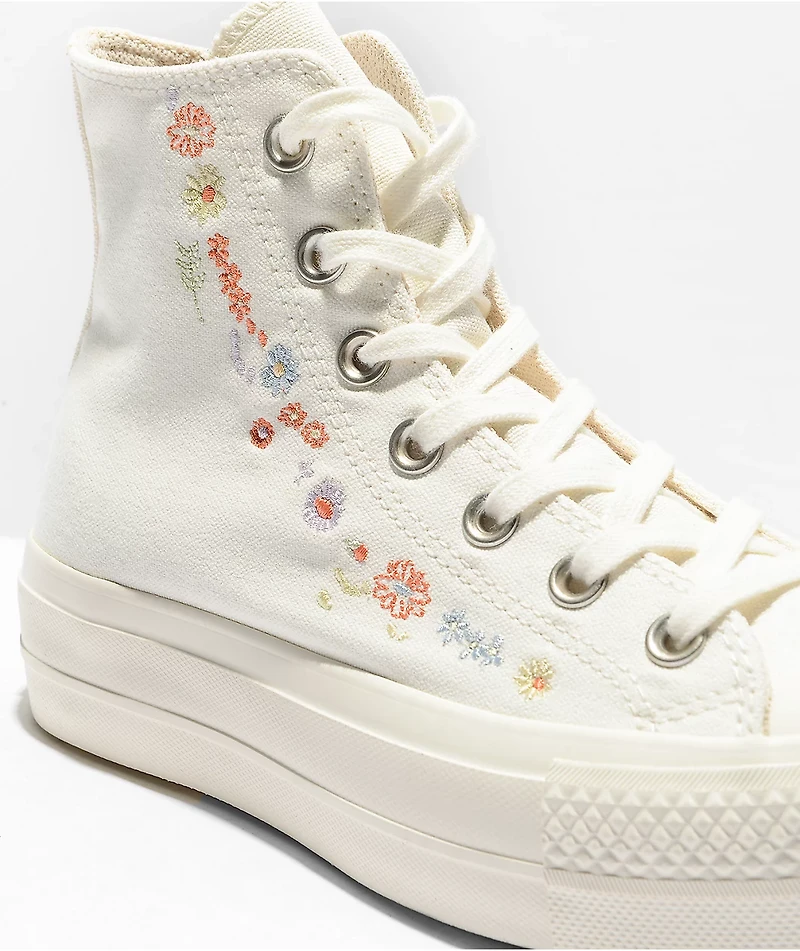 Converse Chuck Taylor All Star Lift Things To Grow Egret Platform Shoes